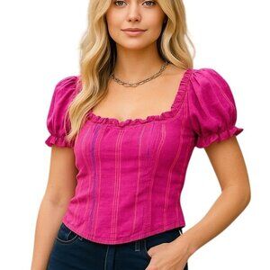 NWT Free People Serotonin Corset Top in Raspberry Sherbet S